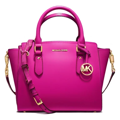 Realistic isolated magenta ombre Michael kors satchel purse.  sticker