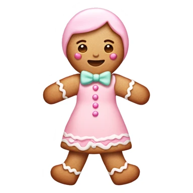 pastel pink gingerbread girl sticker