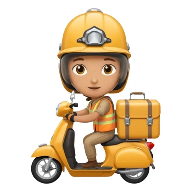 Scooter courier with insulated case,Delivery Crew sticker