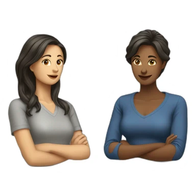 Discussion de deux femmes sticker