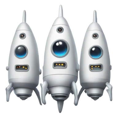 a spaceship with 3 reactor that is laughing sticker