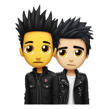 emo guy with punk guy best friend sticker