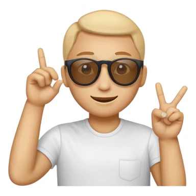 EVET İŞARETİ YAPAN VE GÖZLÜK TAKMIŞ YANA BAKAN HAVALI EMOJİ sticker