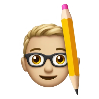 pencil on holiday sticker