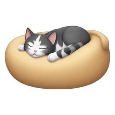 a cat slepping sticker