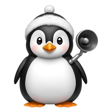 Ringing bells with penguin sticker