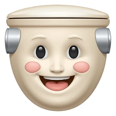  A toilet with a smiling head inside it sticker