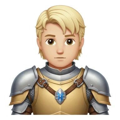 Medieval DnD themed blonde male with armor waist sticker