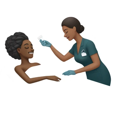 spa treatment at a cosmetologist sticker