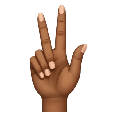 A flat hand with the palm facing towards me and the middle finger bent 90 degrees sticker