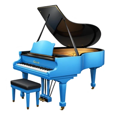 blue heart with a piano sticker