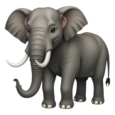 Wildebeest-ox-bull-elephant-hybrid-fusion-animal-creature, full body sticker