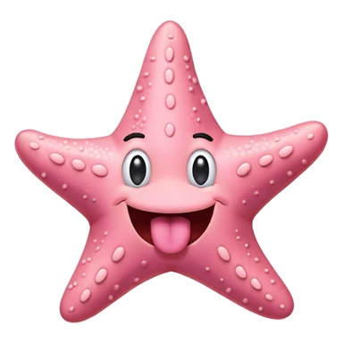 Patrick Star pink starfish goofy face tongue out sticker