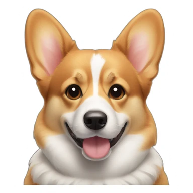 corgi face black and tan sticker