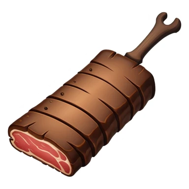 a single smoked beef rib thinner with the bone sticker