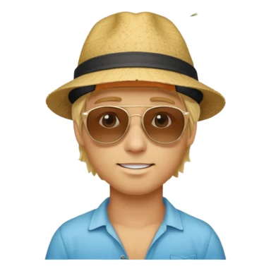 Blonde guy tourist in a beach from Lima, Peru sticker