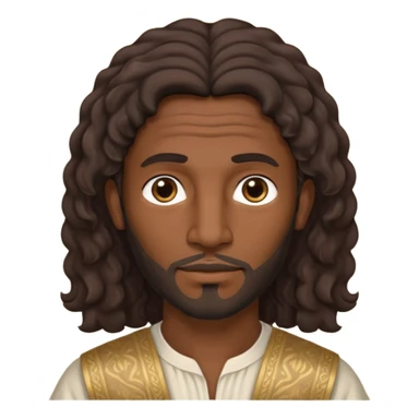 boaz - arab man from the bible no headdress with hair  sticker