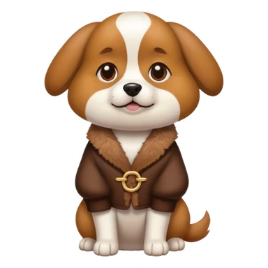 Dog wearing designer clothes  sticker
