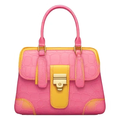 Pink and yellow Brahmin bag sticker