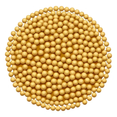 a simple pile of light-yellow, beige-tinted mustard seeds, round and small sticker