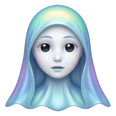 Holographic chrome ghost sticker