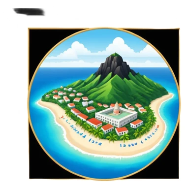 isla de cuba vista desde arriba sticker