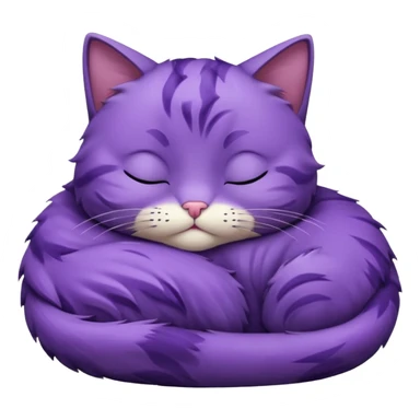 Un gato morado que este durmiendo con los ojos cerrados sticker