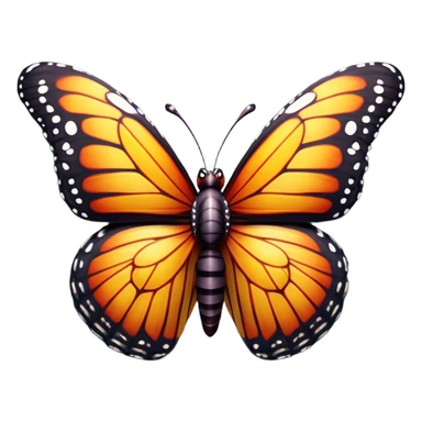 Cinematic Realistic Comical monarch Butterfly Portrait Emoji, Head tilted dramatically with an exaggeratedly amused expression, featuring striking, vividly detailed ruby wings with bold, playful patterns and wide, expressive eyes brimming with humorous disbelief, rendered with lifelike texture and vibrant natural hues, high shine, dramatic yet playful, styled with an air of cheeky garden mischief, soft glowing outline, capturing the essence of a spirited and over‐the‐top red butterfly that looks ready to flutter its way into viral fame! sticker