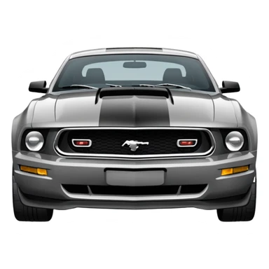 Ford mustang mach 1 grijs met zwarte strepen  sticker
