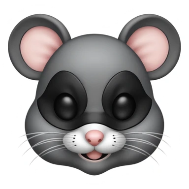 mouse with black mask  sticker