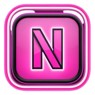 Netflix aesthetic N in pink sticker
