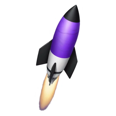purple and black rocket sticker
