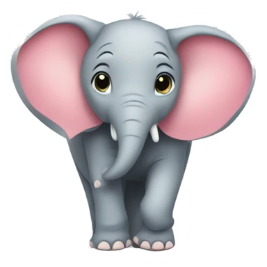 Elephant with hearts sticker