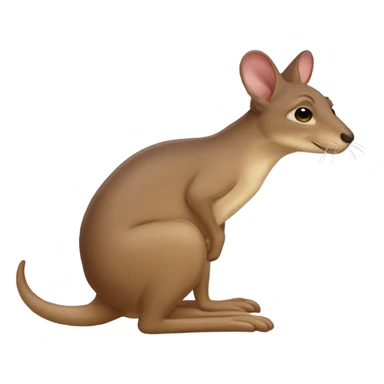 gars dormant dans une poche de kangou sticker