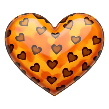Tortoiseshell heart sticker