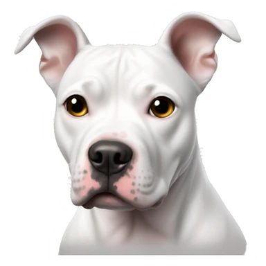 White pitbull with black spot on eye sticker