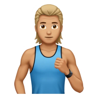 Runner with a mullet  sticker