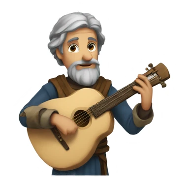 medieval bard help scrib sticker