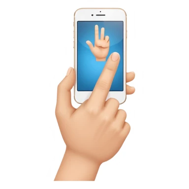 finger pointing towards the screen sticker