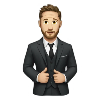 Tom Hardy wearing suit sticker
