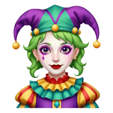 Female Jester sticker