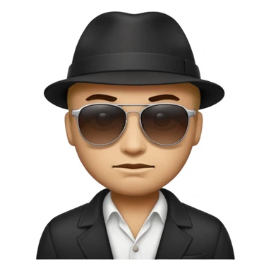 Gangster classic emoji ,simular to 😎 sticker