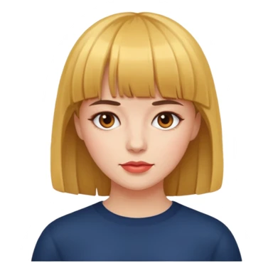 Mujer con flequillo sticker