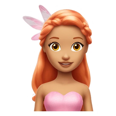 Attractive Barbie ginger fairy sticker