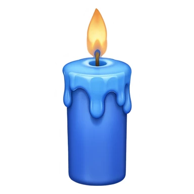 Dripping blue candle diagonal  sticker