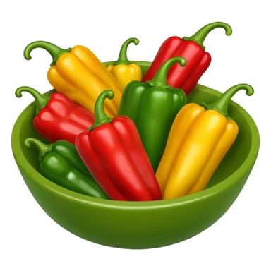 peppers in bowl sticker