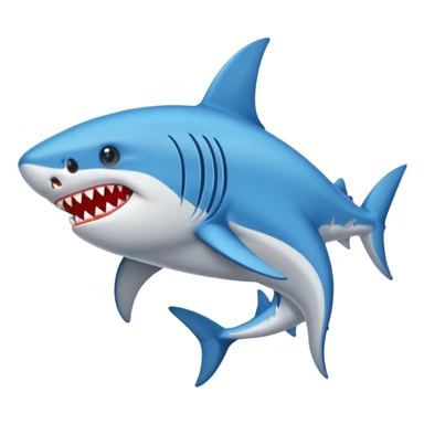 Un tiburón con tenis zapatos azules  sticker