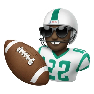 football with sunglasses on sticker