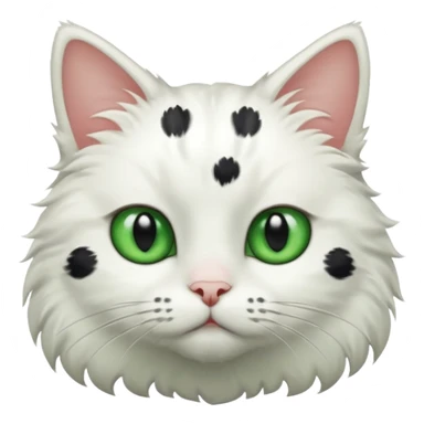 um gato branco com manchas pretas sticker