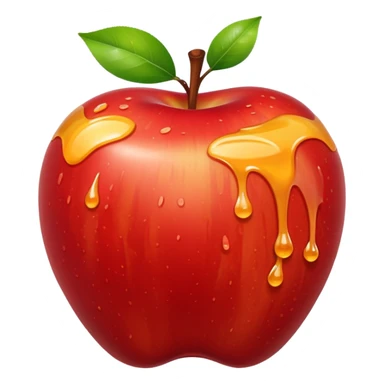 salt and honey on apple sticker